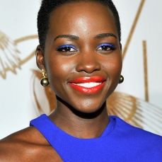 LOS ANGELES, CA - FEBRUARY 26: Actress Lupita Nyong'o, wearing Elena Votsi jewelry, attends LoveGold Cocktail Party honoring Academy Award Nominee Lupita Nyong'o at Chateau Marmont on February 26, 2014 in Los Angeles, California. (Photo by Donato Sardella/Getty Images for LoveGold)